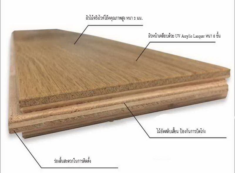 โครงสร้างพื้นไม้เอ็นจิเนียร์ไวท์โอ๊ค